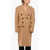 DSQUARED2 Center Vent Peak Lapel Deana Double-Breasted Coat Brown