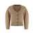 JACQUEMUS 'Le Gilet Doppio' Beige Cardigan With Round Neck And Ribbed Trims In Wool Blend Stretch Woman Beige