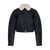 JACQUEMUS 'Le Bomber De-Nimes Ovalo' Blue Jacket With Fur Collar And Two Front Welt Pockets In Denim Woman BLUE