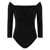 NORMA KAMALI Norma Kamali Heart-Shaped Neckline Bodysuit Black