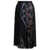 Sacai Pleated skirt with paisley print Black