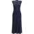 SA SU PHI Ribbed Cashmere Silk Sleeveless Long Dress NAVY BLU
