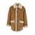 DUNST Beige Reversible Shearling Jacket With Classic Collar And Two Front Patch Pockets In Ecofur Man Beige