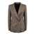 Tagliatore Tagliatore Prince Of Wales Double-Breasted Blazer In Virgin Wool Cashmere Blend BROWN