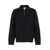 WOOYOUNGMI Black Sweater With Logo Patch On The Front And Logo Lettering On The Rear In Wool Blend Man Black