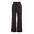 DUNST Brown Pants With Belt Loops And Wide Leg In Corduroy Woman BROWN