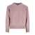 DUNST Pink Sweater With V Neck And Ribbed Trims In Wool Woman PINK