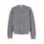 WOOYOUNGMI Grey Crewneck Cardigan With Logo Detail On The Rear In Wool Blend Man GREY
