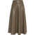NORMA KAMALI Midi skirt made of faux leather Olive