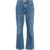 Tory Burch Regular Waist Straight Leg Jeans With Golden Effect Button 1 Blue