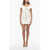 Alessandra Rich Front Buttoned Cady Minidress With Satin Details White
