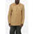 Diesel Red Tag Leather Nico Jacket With Hidden Buttoning Beige