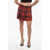 Alexander McQueen Tartan Patterned Wrap Miniskirt With Accordion Design Red