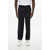 Comme des Garçons Shirt Solid Color Wool Pants With Elastic Waistband Blue