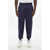 Comme des Garçons Shirt Solid Color Double-Pleated Pants With Belt Loops Blue
