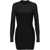 Balmain Monogram Lurex Sheath Dress With Back Zip Black
