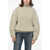 Bottega Veneta Turtleneck Wool Blend Pullover With Balloon Sleeves Beige