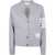 Thom Browne Thom Browne V-Neck Cardigan With Engineered 4 In Classic Loopback Clothing GREY