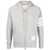Thom Browne Thom Browne Classic Full Zip Hoodie In Classic Loopback With Engineered 4 Bar Clothing GREY