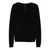 Rick Owens Black Sweater With Distressed Effect And Cut-Out Details On The Front In Alpaca Blend Woman Black
