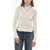 Ermanno Scervino Turtleneck Cashmere Blend Sweater With Lace Detail White