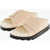 Jil Sander Leather Slides With Strap Closure Beige
