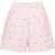 ROTATE Birger Christensen All-Over Monogram Striped Shorts Pink