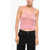 DSQUARED2 Crochet Alpaca Crop Top Pink