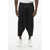 Comme des Garçons Shirt Lightweight Cotton Drop Crotch Pants With Elastic Wais Black