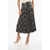 Burberry Tartan Patterned Accordion Midi Skirt Brown