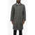 Tagliatore Half-Lined Melange Fabric Coat With Flap Pockets Black