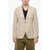 Tagliatore Checked Virgin Wool And Silk 2-Button Blazer Beige