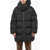 Bacon Puffer Storm Rod Jacket With Collar-Shaped Hood Black
