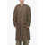 Rier Virgin Wool Coat With Hidden Buttoning Brown