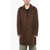 Paltò Virgin Wool Blend Salvatore Coat With Flap Pockets Brown
