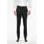 CORNELIANI Cc Collection Wool Pants With Belt Loops And Scalloped Hem Black