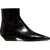 Khaite Brushed Leather Marfa Booties With Square-Toe Black