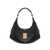 Ganni 'Kat Small' Black Shoulder Bag With Adjustable Handle And Logo Plaque On The Front In Leather Woman Black