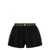 Versace Black Swimsuit Shorts With Greca Detail In Tech Fabric Man Black