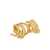 Ferragamo "Triplo Gancini" Earrings Gold