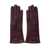 Restelli "920" leather and cashmere gloves Bordeaux