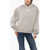 Alexander Wang Cotton Hoodie With Embossed Logo Beige