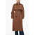 Max Mara Atelier Wool Blend Cosimo Trench Coat With Flush Pockets Brown