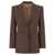 Chloe Chloé Check Wool Blazer BROWN