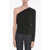 DSQUARED2 Draped One-Shoulder Top Black