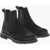 Woolrich Suede Chelsea Booties With Carrion Sole Black