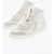Balmain Solid Color Leather Skate High-Top Sneakers With Suede Detai White