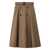 Burberry Burberry Gonna Trench Midi In Gabardine Beige