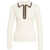 Elisabetta Franchi Bouclé knit polo White