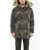 Woolrich Aime' Leon Dore Camouflage Jacquard Down Jacket With Fur Brown